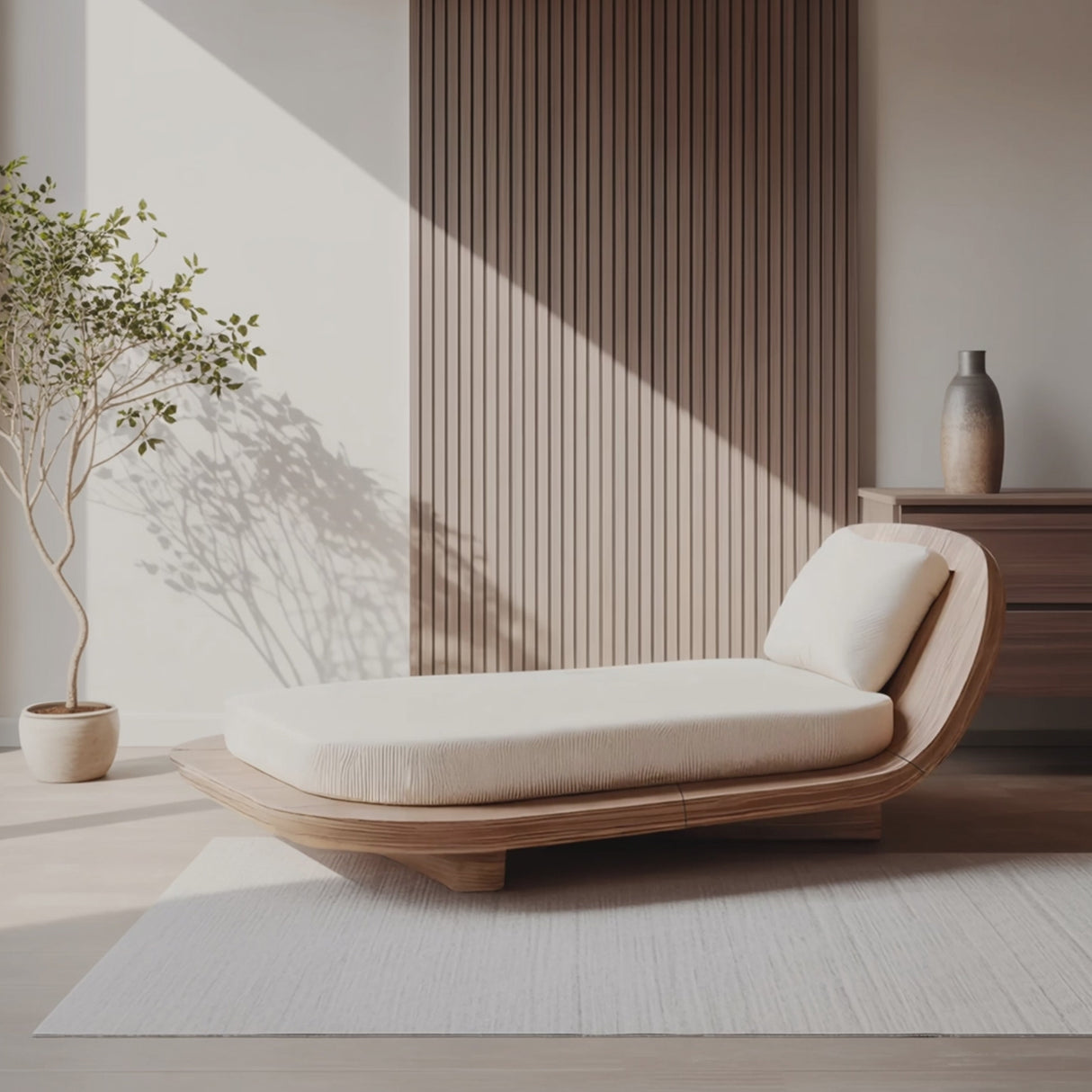 Handcrafted Wooden Daybed For Patio Furniture And Outdoor Decor