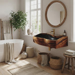 Handcrafted Wooden Vanity Sink For Bathroom Furniture Decor