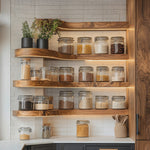 Mid Century Handmade Spice Storage For Kitchen Wall