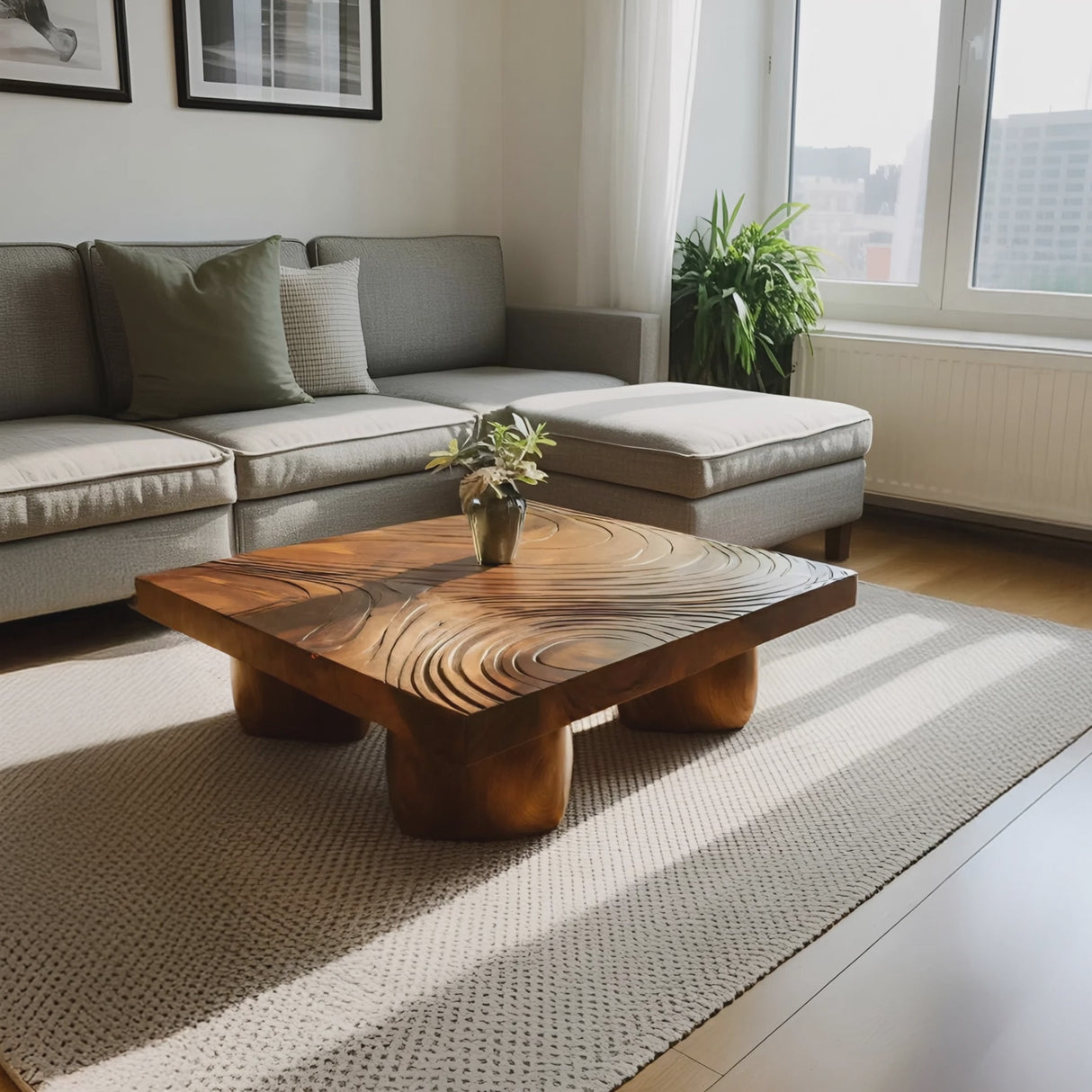 Modern Handcrafted Abstract Coffee Table For Living Room Decor
