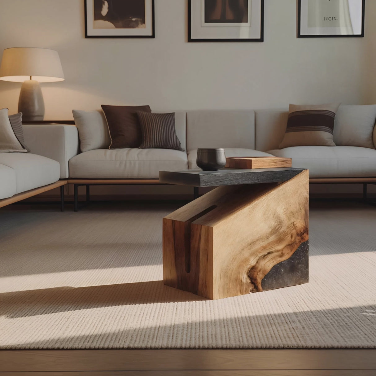 Mid Century Solid Wood End Table For Furniture Decoration