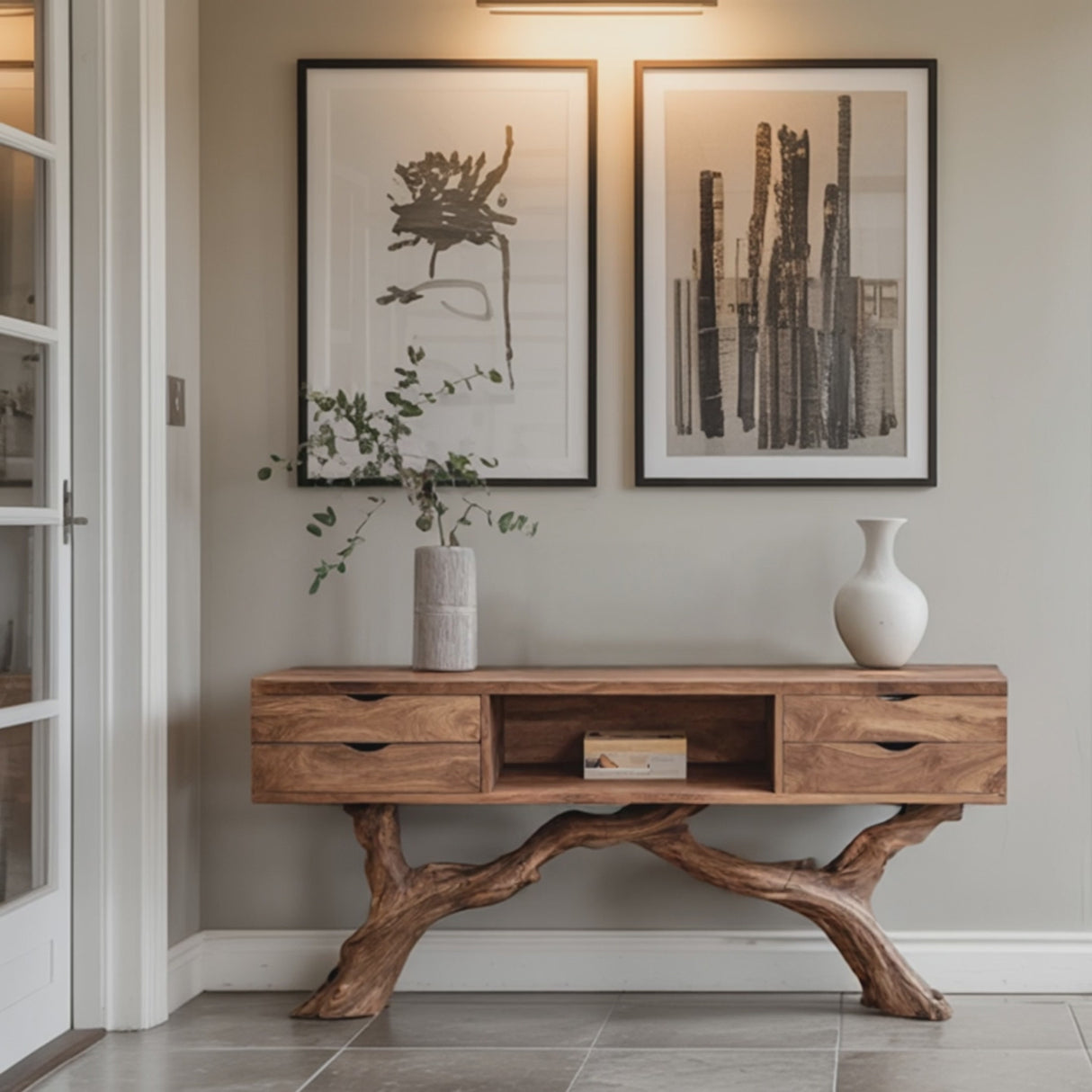 Rustic Solid Wood Dressing Table For Furniture Decor Cozy Style