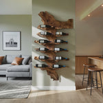 Handcrafted Live Edge Wine Holder For Luxury Furniture Decor