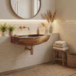 Farmhouse Solid Wood Vanity Sink For Timeless Bathroom Furniture Decor