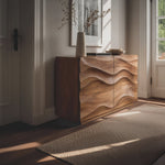 Contemporary Sideboard Sculptural Carved For Living Room