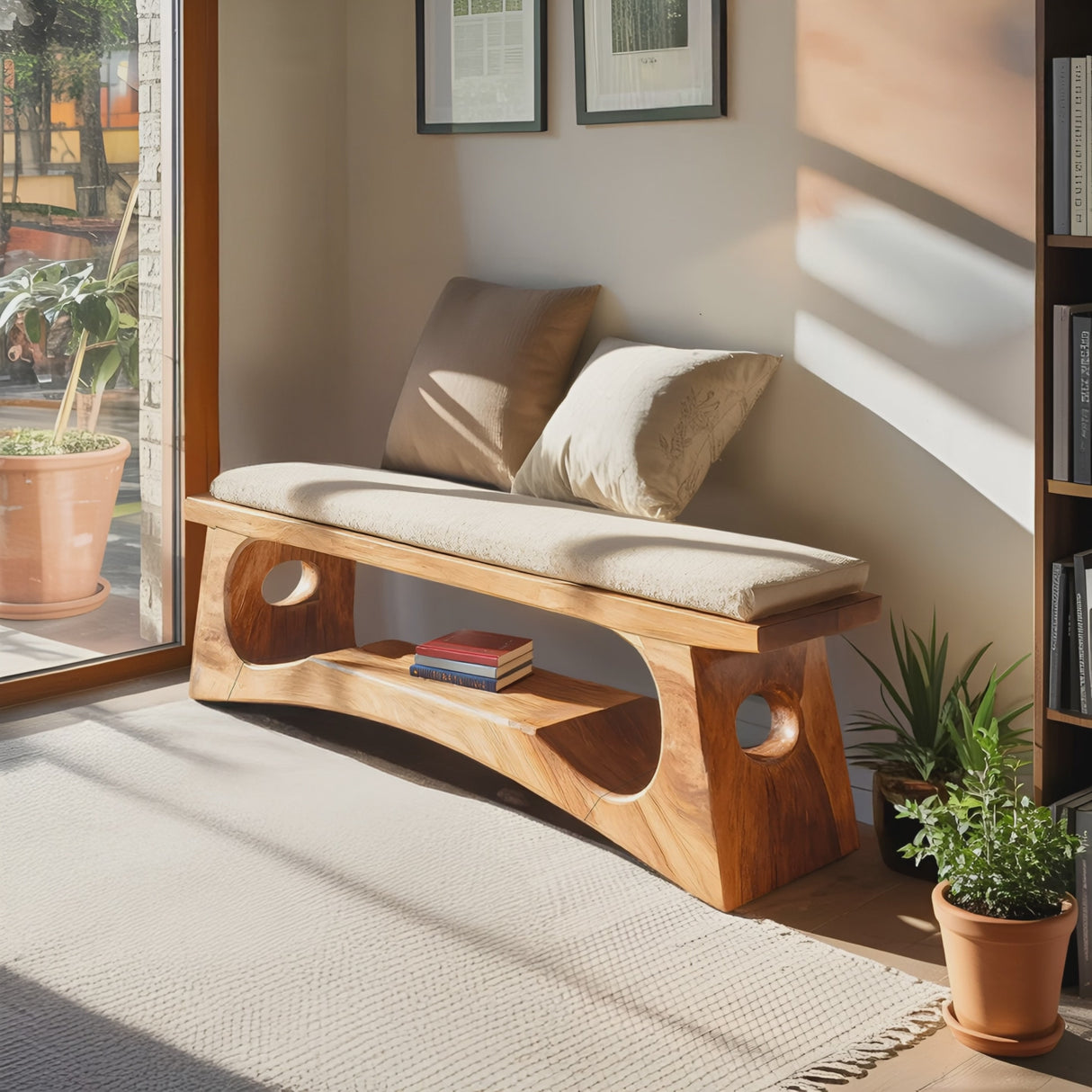Modern Wooden Bench For Natural Bedroom Decor