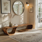 Artistic Bench Flowing Curves For Modern Interior Seating
