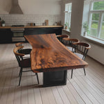 Furniture Decor Modern Wooden Live Edge Dining Table Minimal