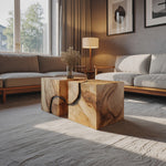 Farmhouse Wooden Square Coffee Table For Cozy Interiors