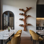 Rustic Wooden Wine Rack Branch Style For Home Bar