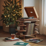 Modern Solid Wood Record Stand For Living Room Christmas
