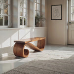 Organic Sculptural Bench For Entryway Or Living Room