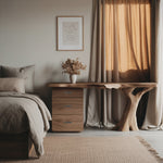 Rustic Solid Wood Dressing Table For Bedroom Cozy Vintage Decor