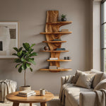 Modern Wooden Floating Bookshelf For Living Room Decor