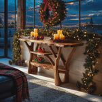 Handcrafted Solid Wood Console Table For Christmas Furniture Entryway Decor