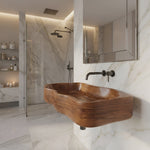 Mid Century Live Edge Wood Vanity Sink For Premium Bathroom Decor