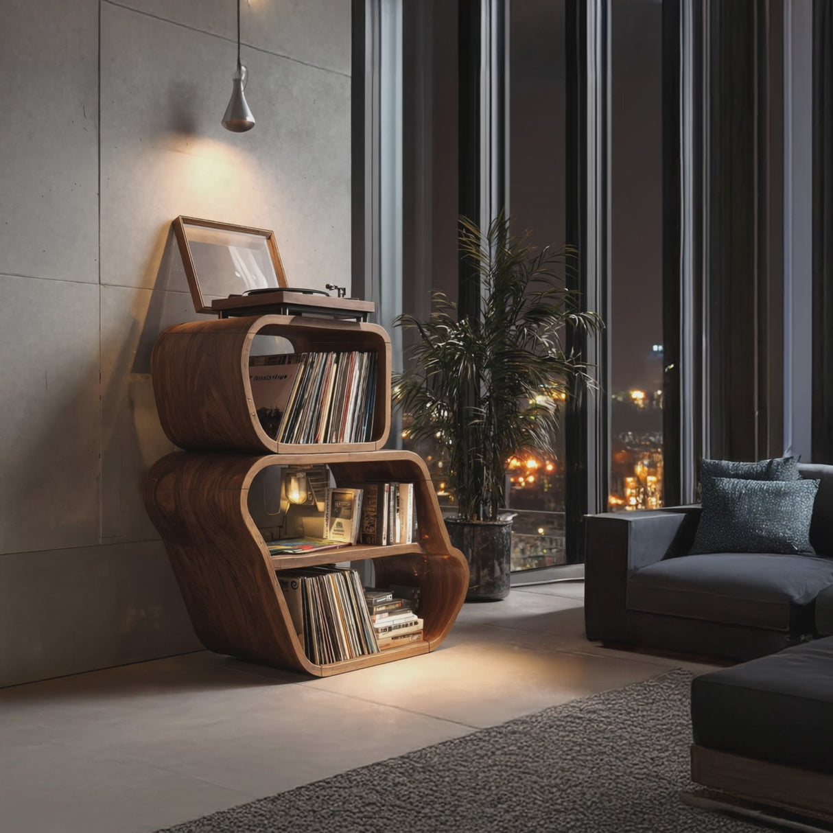 Mid Century Vinyl Record Console For Livingroom Style