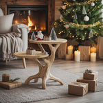 Farmhouse Solid Wood End Table For Living Room Holiday Wall Decor