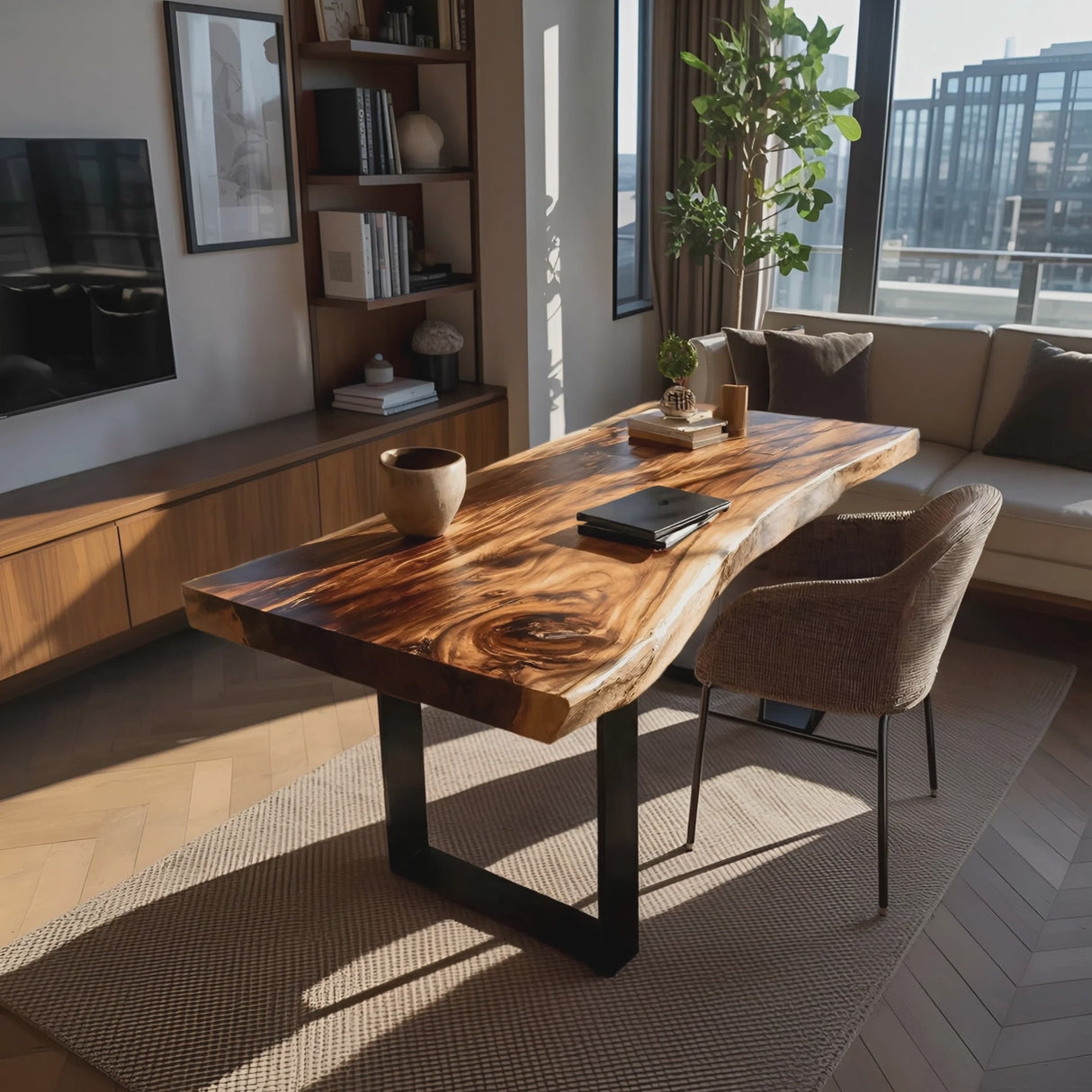 Handcrafted Solid Wood Tabletop For Furniture Decor