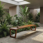 Elegant Sculptural Entryway Bench For Modern Hallway Seating