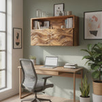 Rustic Live Edge Floating Shelf For Living Room Wall Decor Display