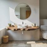 Handcrafted Wooden Vanity For Natural Bathroom Style