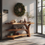 Handcrafted Solid Wood Console Table For Xmas Furniture Entryway Design