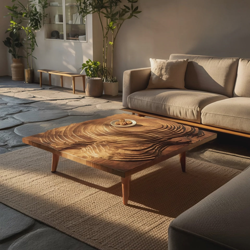 Handcrafted Irregular Coffee Table For Entryway Design