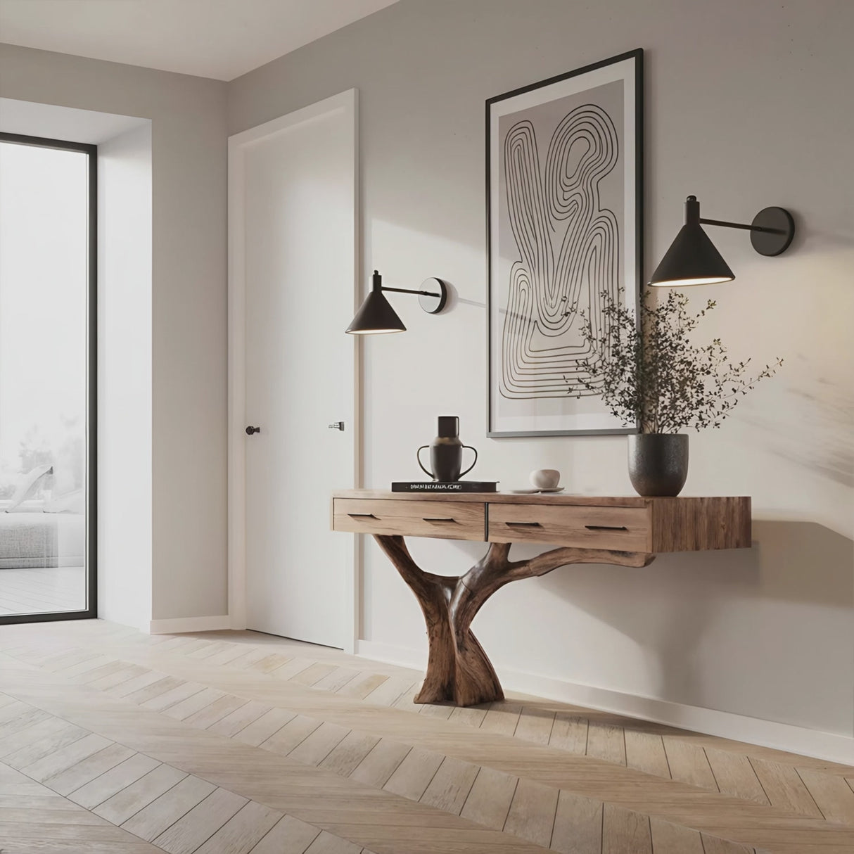 Farmhouse Live Edge Entryway Table For Bedroom Cozy Rustic Vibes