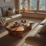 Modern Abstract Solid Wood Coffee Table For Living Room Decor
