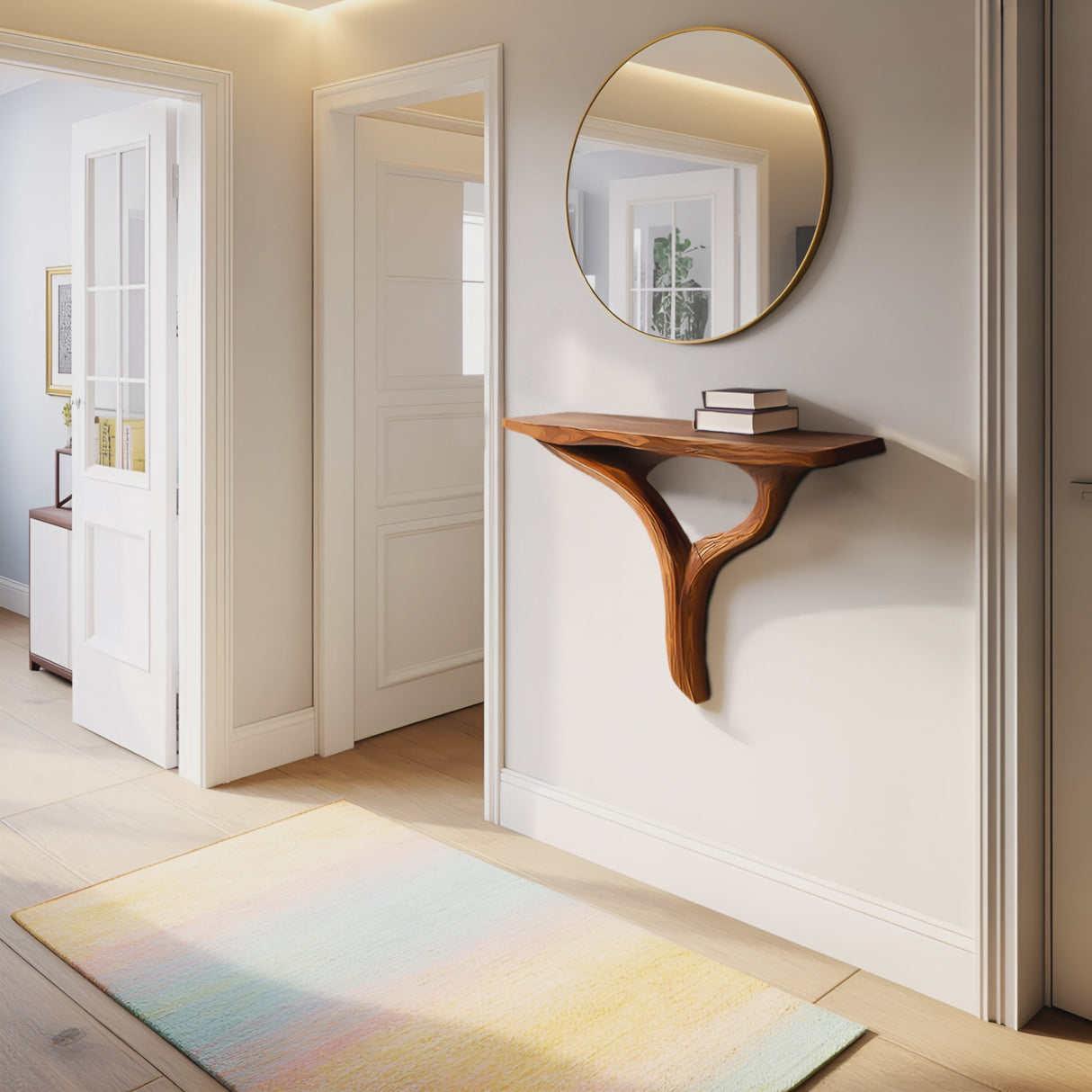 Modern Floating Wood Shelf For Home Interior