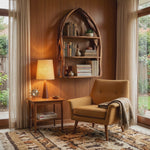 Modern Arch Wooden Wall Shelf for Bedroom Styling