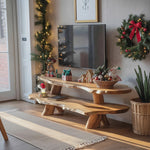 Farmhouse Solid Wood TV Console For Holiday Gift Furniture Design