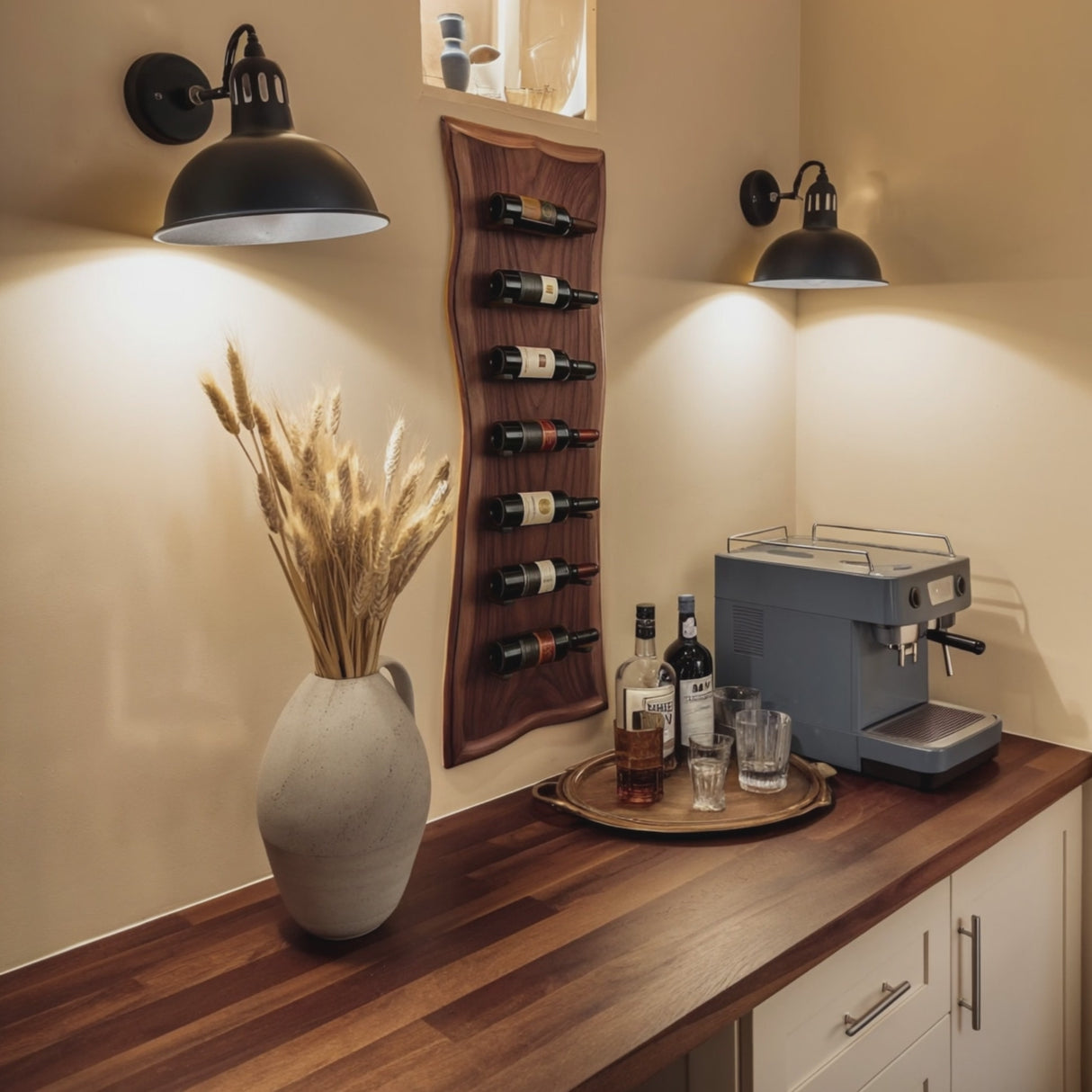 Contemporary Wall Mounted Wine Rack For Dining Room