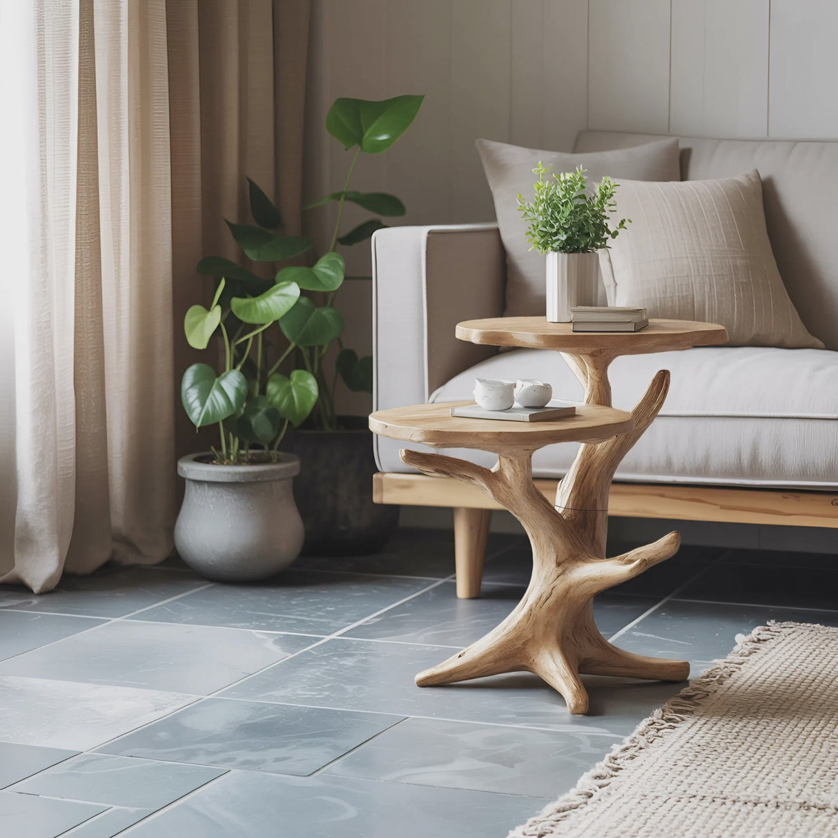 Mid Century Wooden End Table For Furniture Decor Elegant Living Room