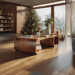 Modern Wooden Live Edge Coffee Table For Christmas Furniture Style