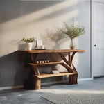 Farmhouse Solid Wood Console Table For Living Room Furniture Decor