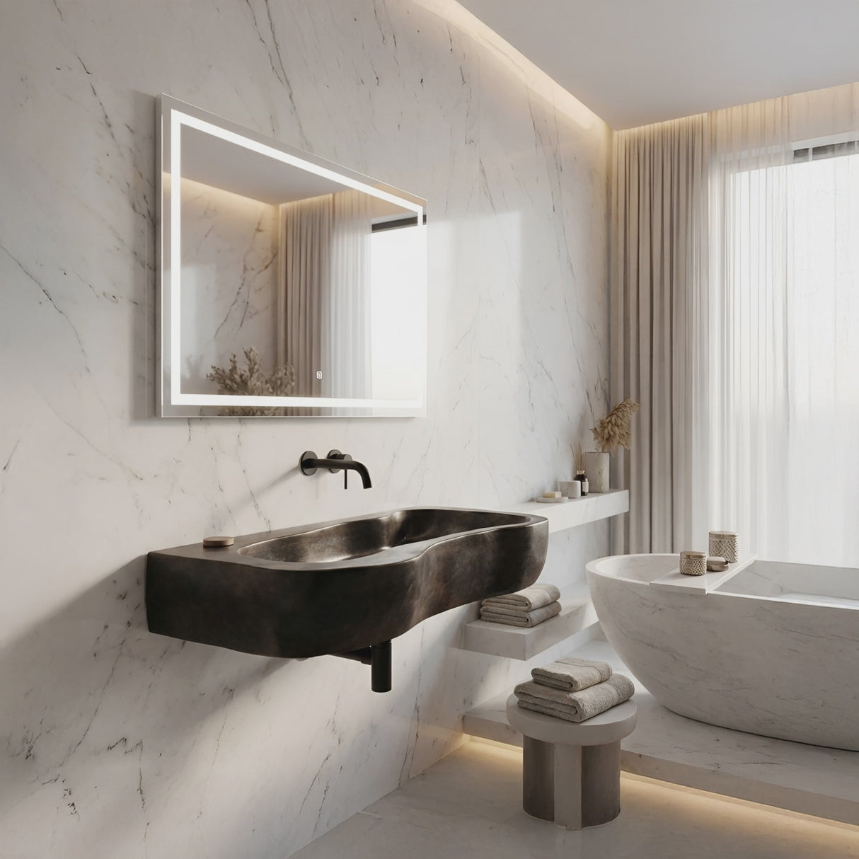 Handcrafted Solid Wood Wash Basin For Sustainable Bathroom Furniture