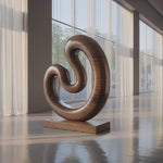 Farmhouse Large Twisted Spiral Floor Art For Contemporary Interiors