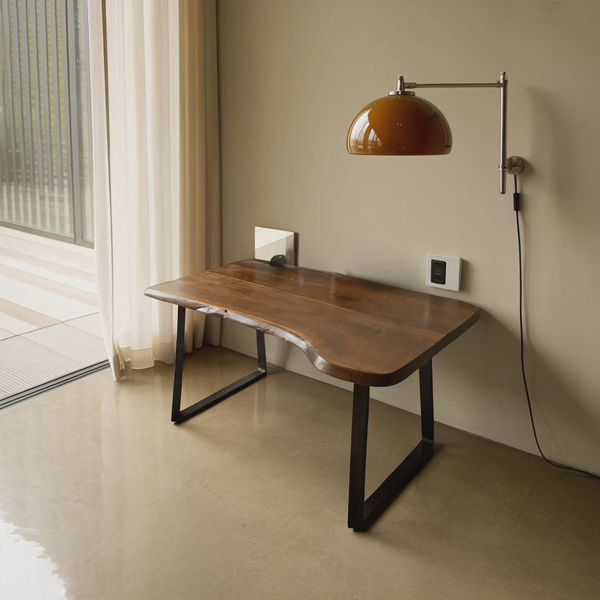 Modern Live Edge Writing Desk For Home Office