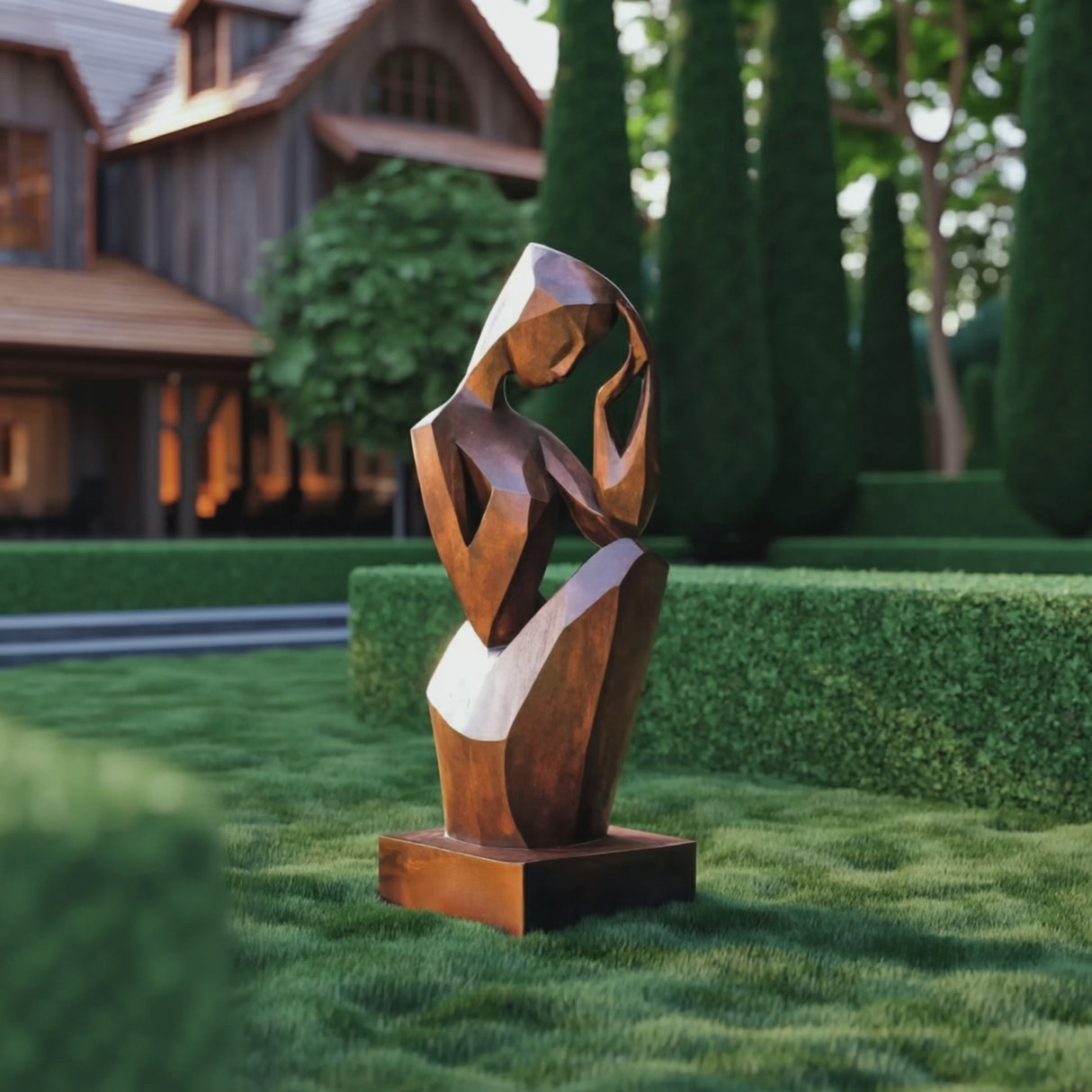 Handcrafted 3D Wood Art For Outdoor Nature Theme Setting