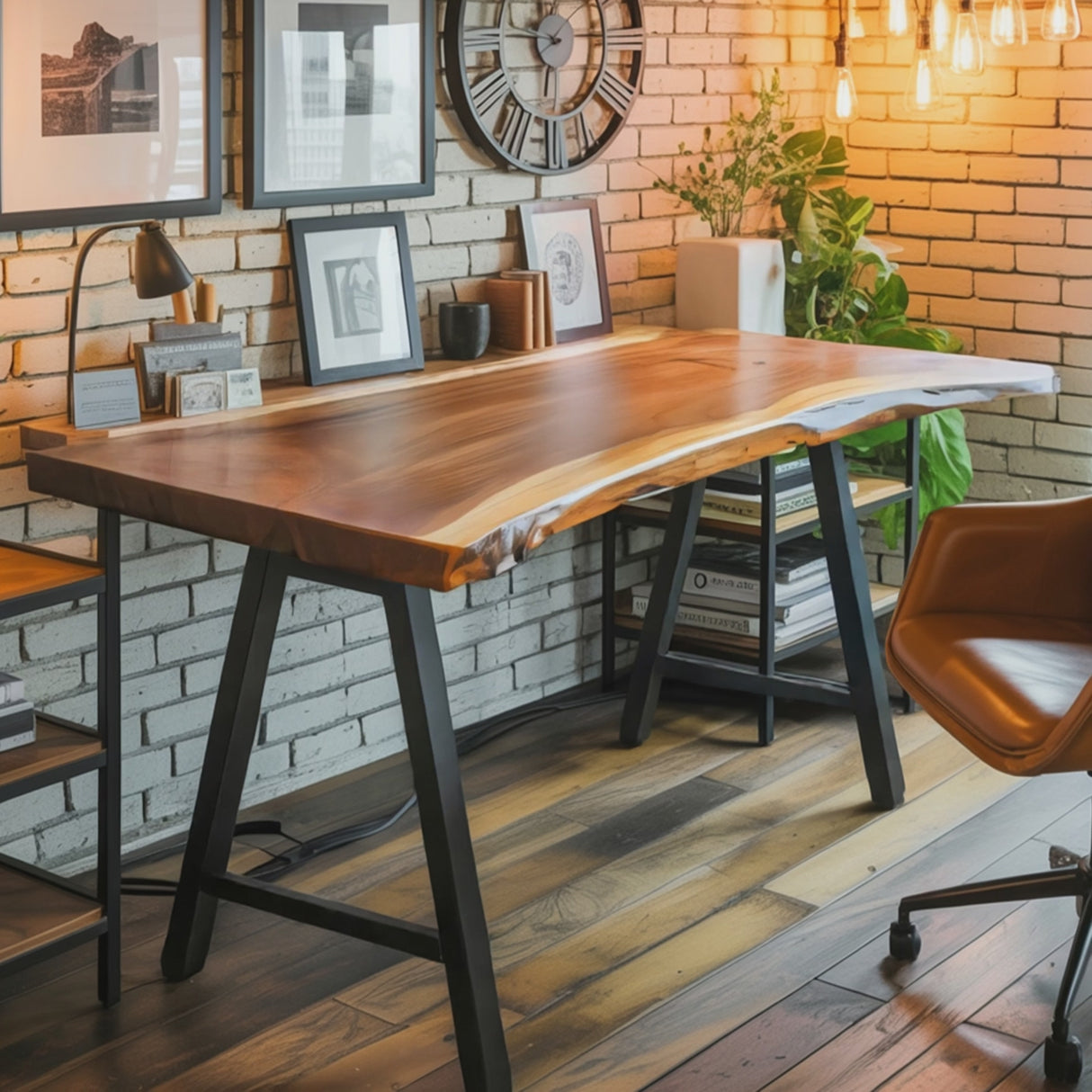 Rustic Live Edge Desk For Home Office Setup
