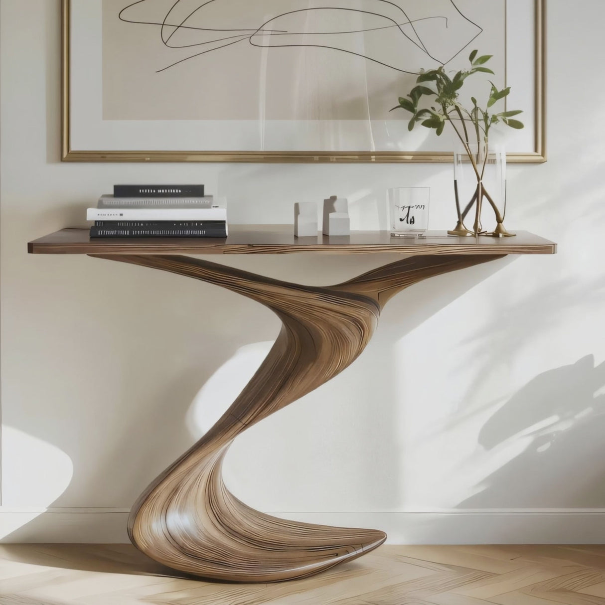 Rustic Console Table Entryway Design