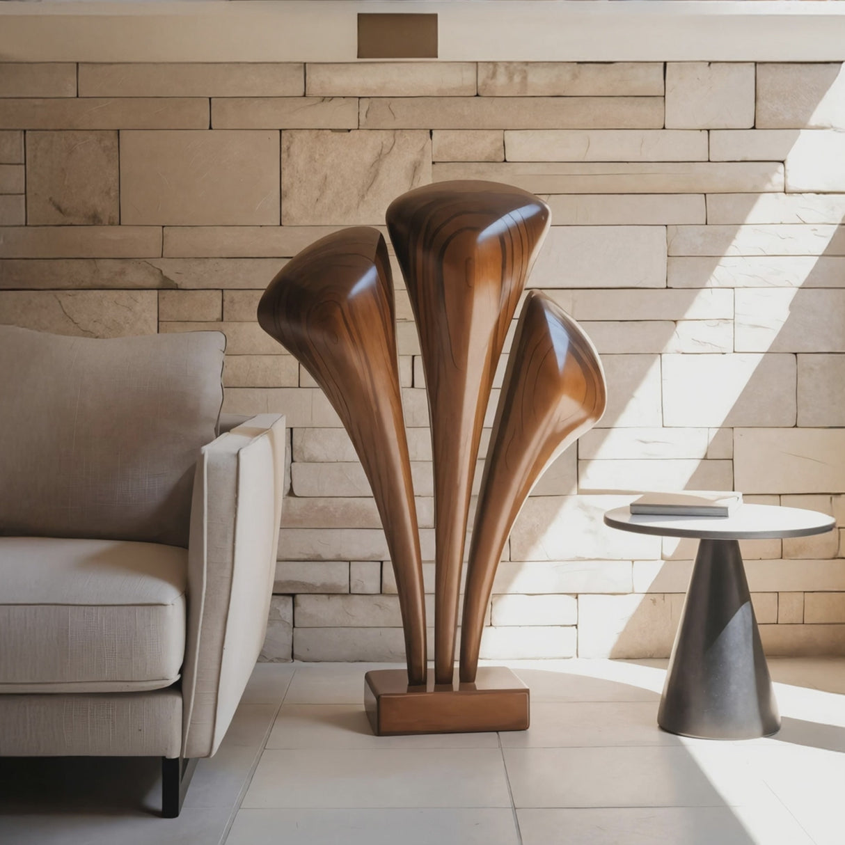 Handcrafted Large Wooden Sculpture For Garden Landscape