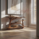 Farmhouse Solid Wood Console Table For Entryway Furniture Decor