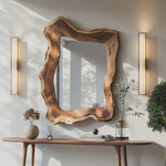 Organic Live Edge Wall Mirror Modern Rustic Entryway Living Room