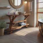 Modern Handcrafted Live Edge Bathroom Vanity For Elegant Bathroom Decor