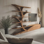 Modern Organic Tree Inspired Media Console For Living Room