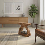Minimalist Side Table With Storage Shelf For Living Room Decor