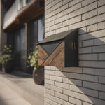 Modern Wooden Sculpture Mailbox For Outdoor Furniture Yard Accent